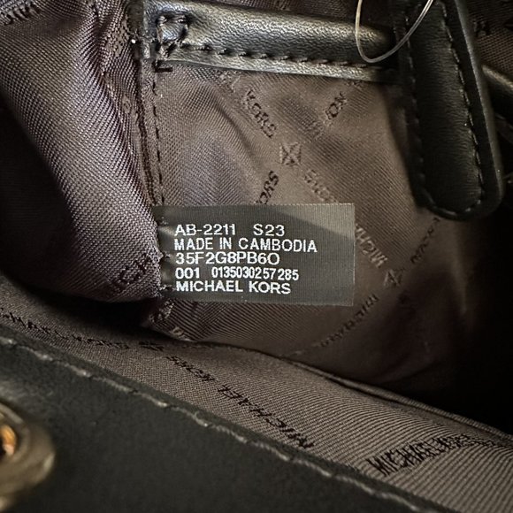 Michael Kors PHOEBE MD FLAP DRESSING Backpack Black Non-Leather Vegan NWT Womens main image 8